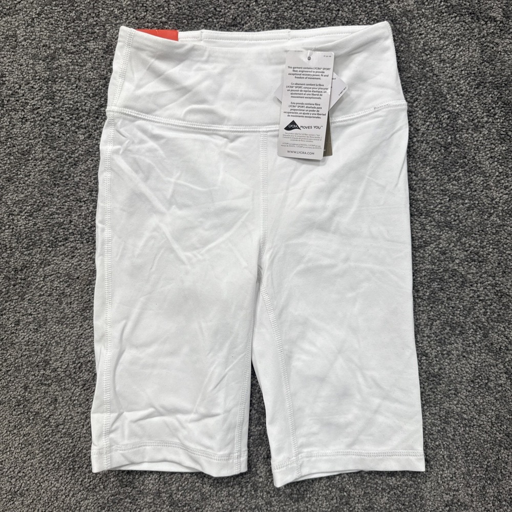 Womens XXS J Crew High Rise Biker Shorts Yoga White Signature Flex Aj644 Weekend